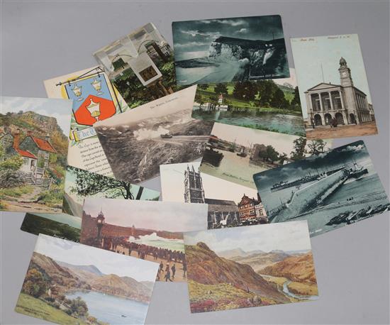 A quantity of topographical postcards